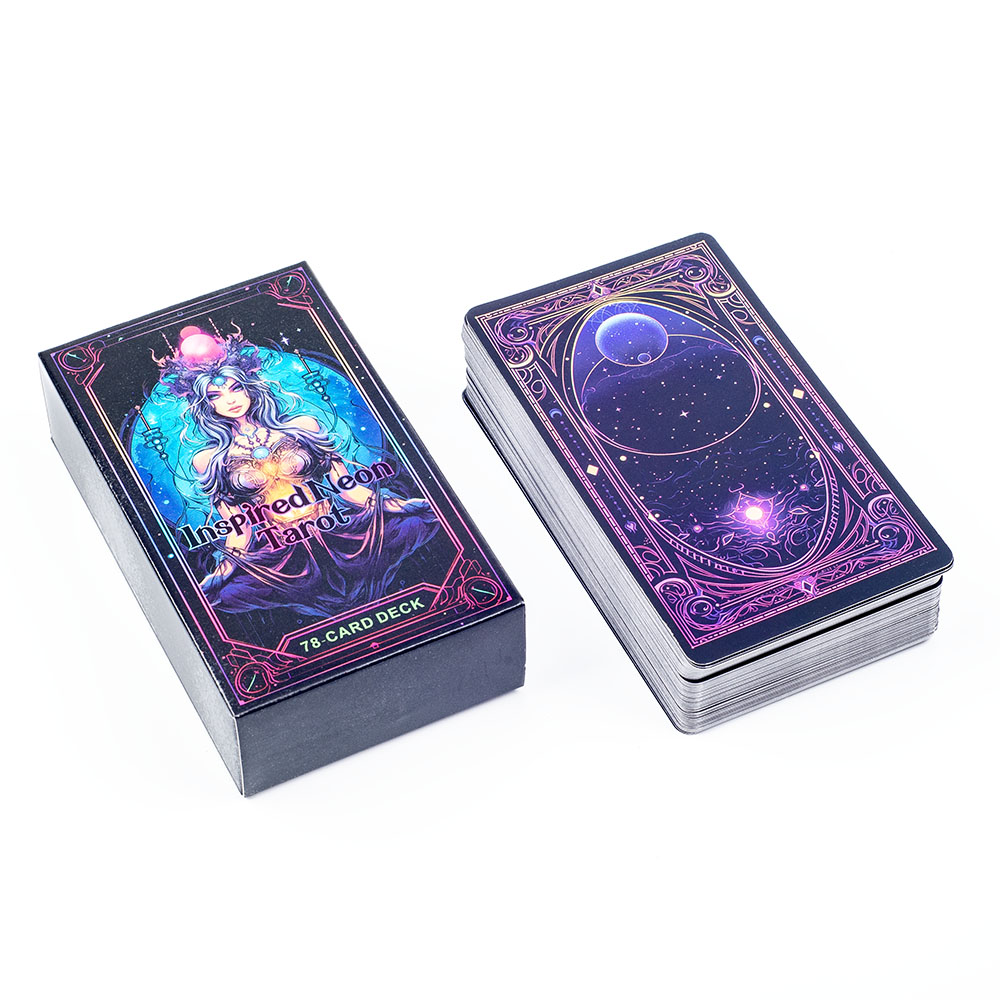 Board Game Life - Baralho de tarô neon inspirado, 78