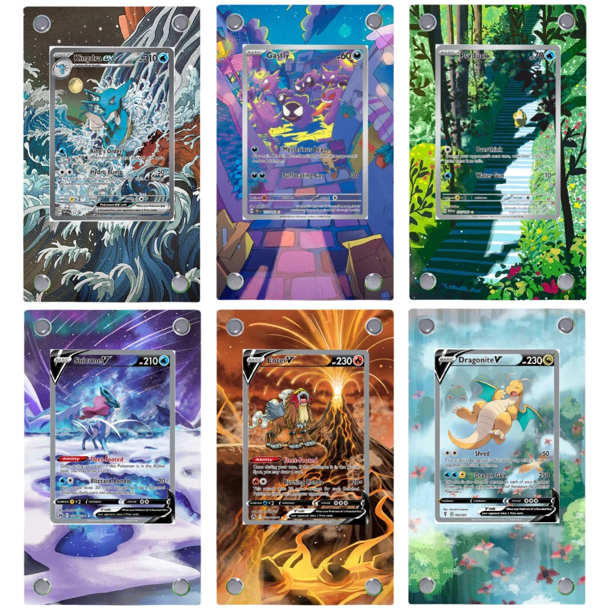 Board Game Anime - Entei Gastly Psyduck Dragonite Pokémon Acrílico