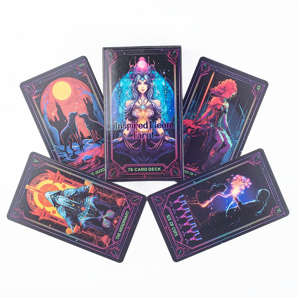 Baralho de tarô neon inspirado - Board Game Life avaliação e preço